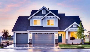 home at dusk