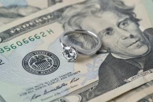 Diamond ring on $20 bill