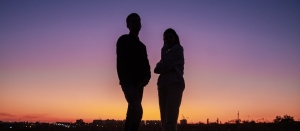 couple in sunset