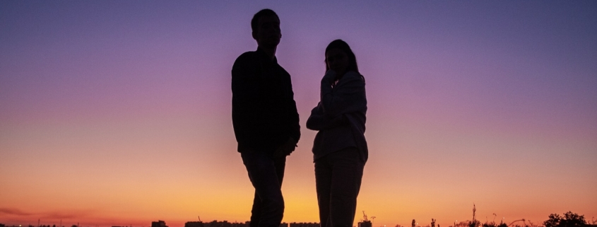 couple in sunset